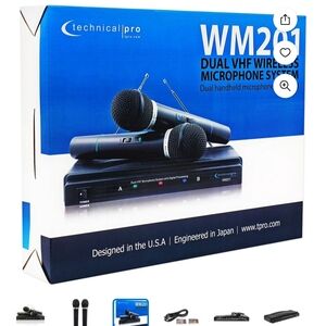 WM201 Dual VHF Wireless Microphone System - Black